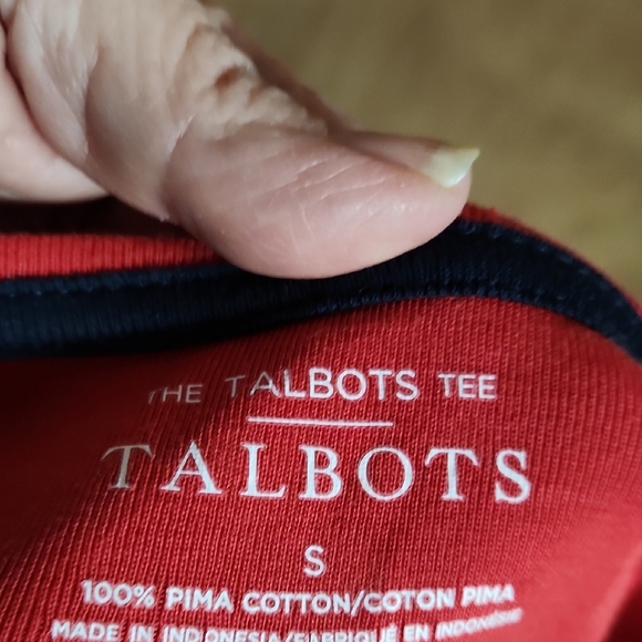 Talbots Vibrant Red Tee - Picture 3 of 3